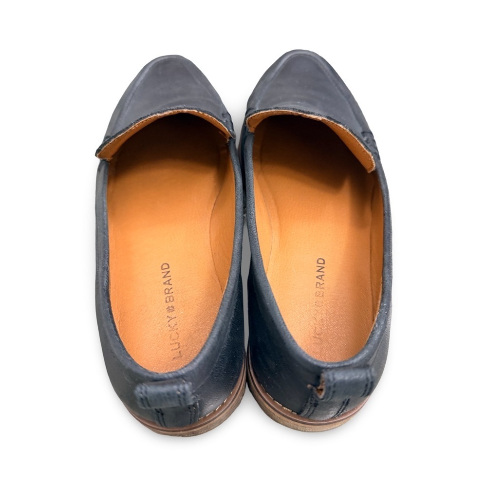 Lucky Brand Women's Canyen Slip-On Black Leather Loafers Size 7.5 - Picture 4 of 10